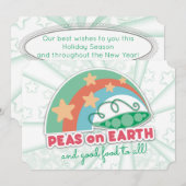 Erwten op aarde eten culinaire kerstkaart (Voorkant / Achterkant)