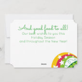 Erwten op aarde eten culinaire kerstkaart (Achterkant)