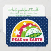 Erwten op aarde eten culinaire kerstkaart (Voorkant / Achterkant)