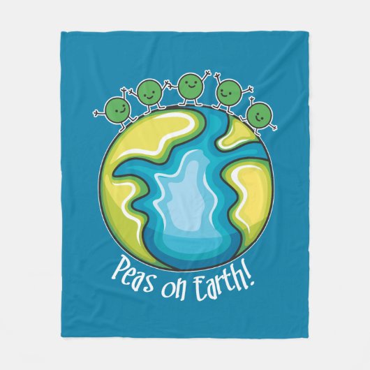 Erwten op aarde fleece deken (Voorkant)