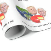 Erwten op aarde Gouda Wheel 2 Mannen Trump & Pence Cadeaupapier (Rol Hoek)