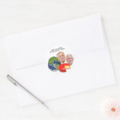 Erwten op aarde Gouda Wheel 2 Mannen Trump & Pence Ronde Sticker (Envelop)