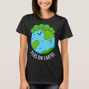 Erwten Op Aarde Grappige Groente Vrede Stunt Donke T-shirt