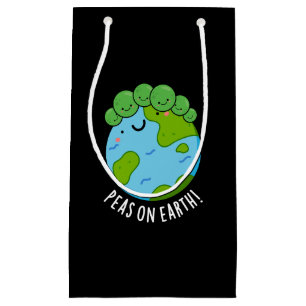 Erwten op aarde Grappige Veggie Peace Pun Dark BG Klein Cadeauzakje