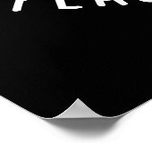 Erwten op aarde Grappige Veggie Peace Pun Dark BG Poster (Hoek)