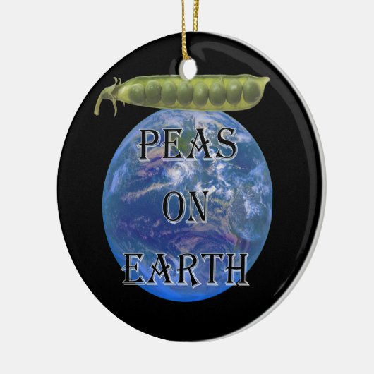 Erwten op aarde keramisch ornament (Links)