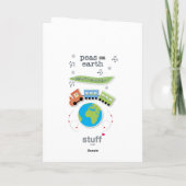 Erwten op Aarde kerstkaart Kaart (Achterkant)