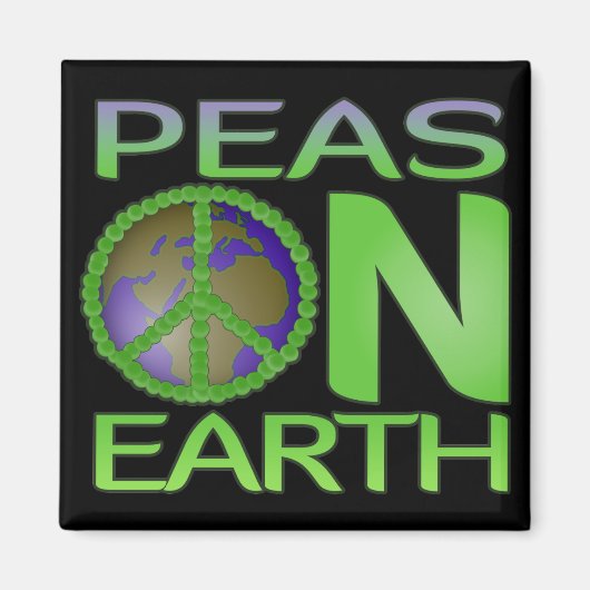 Erwten op aarde magneet (Voorkant)