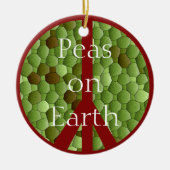 Erwten op aarde - Ornament van het vredessymbool (Voorkant)