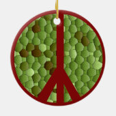 Erwten op aarde - Ornament van het vredessymbool (Achterkant)