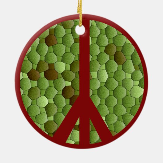 Erwten op aarde - Ornament van het vredessymbool (Achterkant)