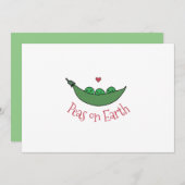 "Erwten op aarde" Persoonlijke kerstkaart (Voorkant / Achterkant)