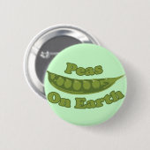 Erwten op aarde ronde button 5,7 cm (Voorkant /achterkant)