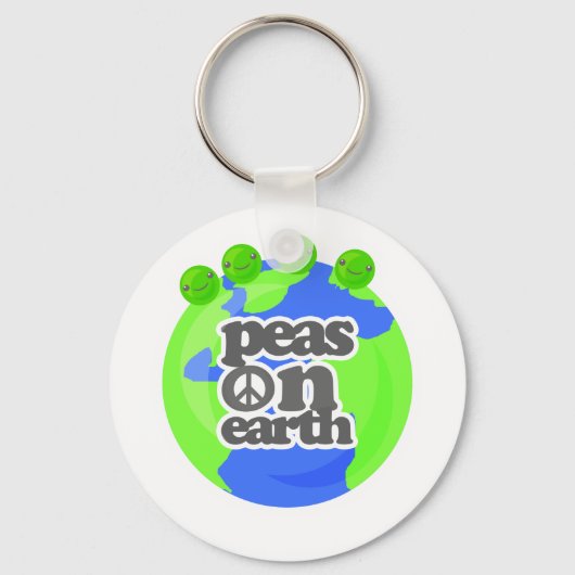 Erwten op aarde sleutelhanger (Voorkant)