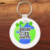 Erwten op aarde sleutelhanger (Voorkant)