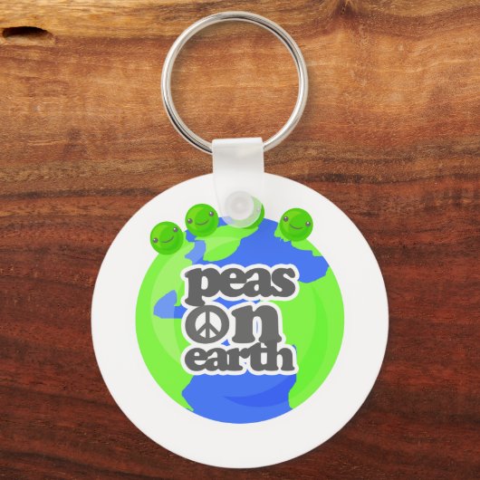 Erwten op aarde sleutelhanger (Voorkant)