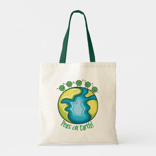 Erwten op aarde tote bag (Achterkant)