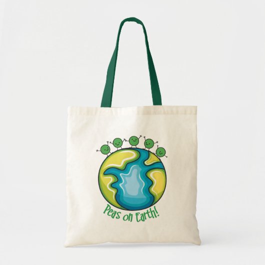 Erwten op aarde tote bag (Voorkant)