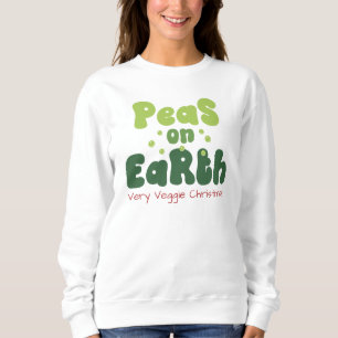 Erwten op Aarde Vegetarisch Kerst Sweatshirt