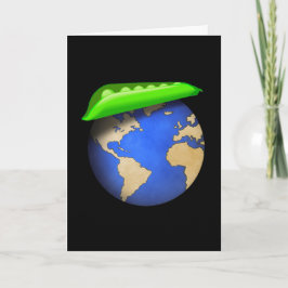 Erwten op aarde - Vrede op Aarde-feestdag Feestdagen Kaart