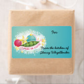 Erwten op het voedsel van Kerstmis van de Aarde Etiket (Insitu)