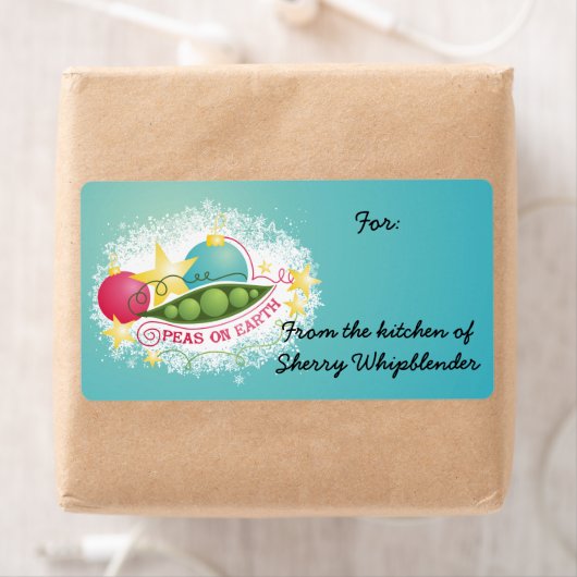 Erwten op het voedsel van Kerstmis van de Aarde Etiket (Insitu)