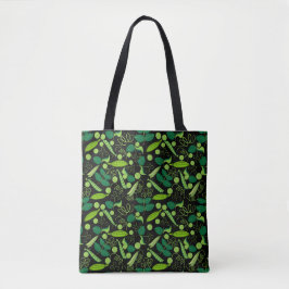 Erwten patroon 01.bw Zwart BG Tote Bag