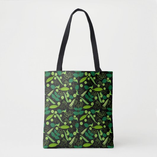 Erwten patroon 01.bw Zwart BG Tote Bag (Voorkant)