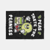 Erwten proeven de Peaness Peas Beans Rude Joke Fleece Deken (Voorkant (Horizontaal))