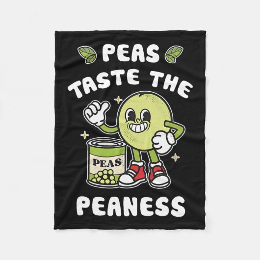 Erwten proeven de Peaness Peas Beans Rude Joke Fleece Deken (Voorkant)