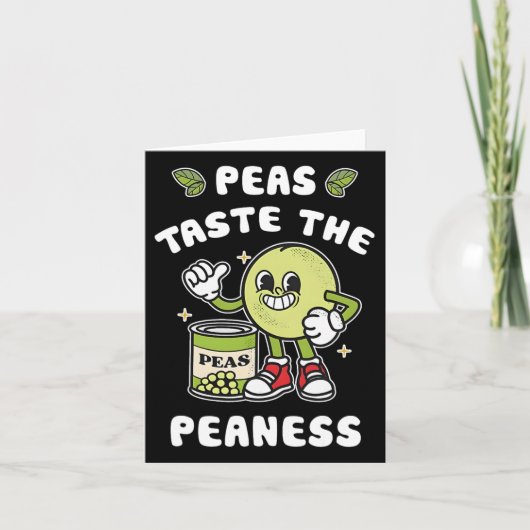 Erwten proeven de Peaness Peas Beans Rude Joke Kaart (Voorkant)