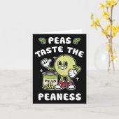 Erwten proeven de Peaness Peas Beans Rude Joke Kaart (Gele Bloem)