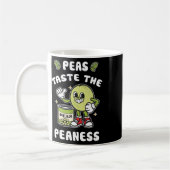 Erwten proeven de Peaness Peas Beans Rude Joke Koffiemok (Links)
