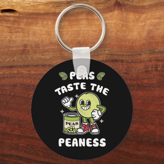 Erwten proeven de Peaness Peas Beans Rude Joke Sleutelhanger (Voorkant)
