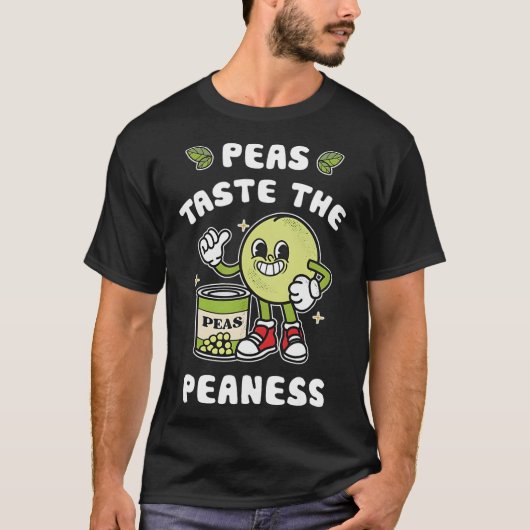 Erwten proeven de Peaness Peas Beans Rude Joke T-shirt (Voorkant)