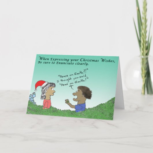 Erwten ter wereld feestdagen kaart (Voorkant)