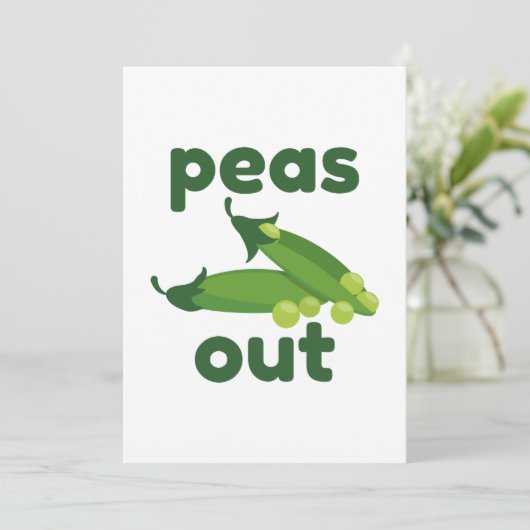 Erwten uit bedankkaart (Staand voorkant)