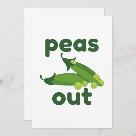 Erwten uit bedankkaart (Voorkant / Achterkant)