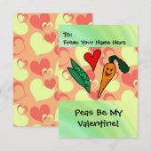 Erwten, wees mijn Valentijn Kaart (Voorkant / Achterkant)