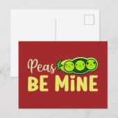 Erwten zijn mijn klinkklare liefde pun grappige Va Briefkaart (Voorkant / Achterkant)