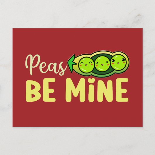 Erwten zijn mijn klinkklare liefde pun grappige Va Briefkaart (Voorkant)