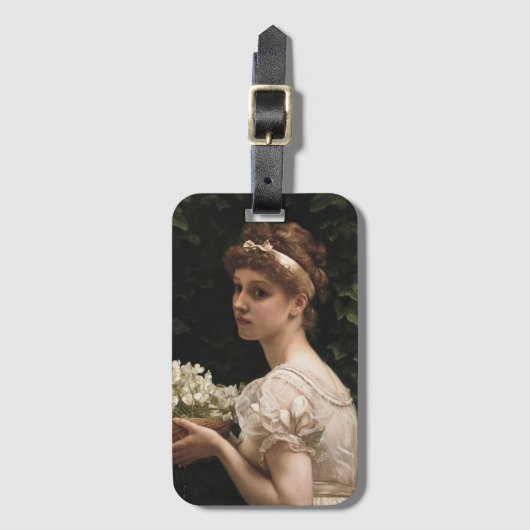 Erwtenbloesems (door Edward Poynter) Bagagelabel (Voorkant (verticaal))