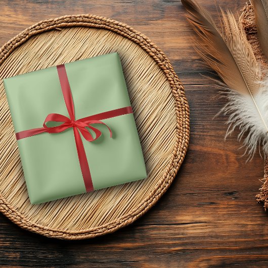 Erwtengroene effen kleur | Klassiek | Elegant Cadeaupapier