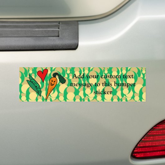 Erwtenliefdeswortelen, geschikt voor groen en Oran Bumpersticker (Op auto)