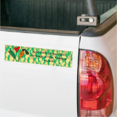 Erwtenliefdeswortelen, geschikt voor groen en Oran Bumpersticker (Op Truck)