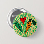 Erwtenliefdeswortelen, geschikt voor groen en Oran Ronde Button 5,7 Cm (Voorkant /achterkant)