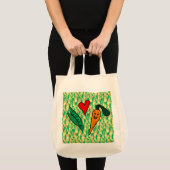 Erwtenliefdeswortelen, herbruikbare kruidenierszak tote bag (Voorkant (product))