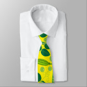 Erwtenpatroon 01.bw. B Yellow BG Stropdas (Gebonden)