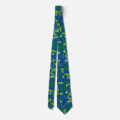 Erwtenpatroon 01.bw Blauw BG Stropdas (Achterkant)