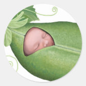 Erwtenpeul Baby Ronde Sticker (Voorkant)